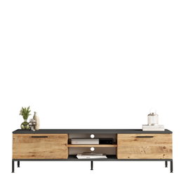Hanah Home RL1-AA Mueble de TV Pino Atlántico y Antracita 160cm